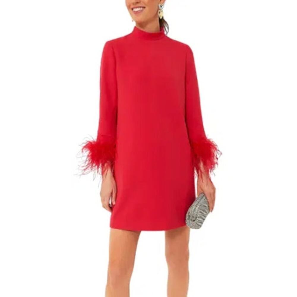 Tuckernuck Red Feather Cuff Mini Dress